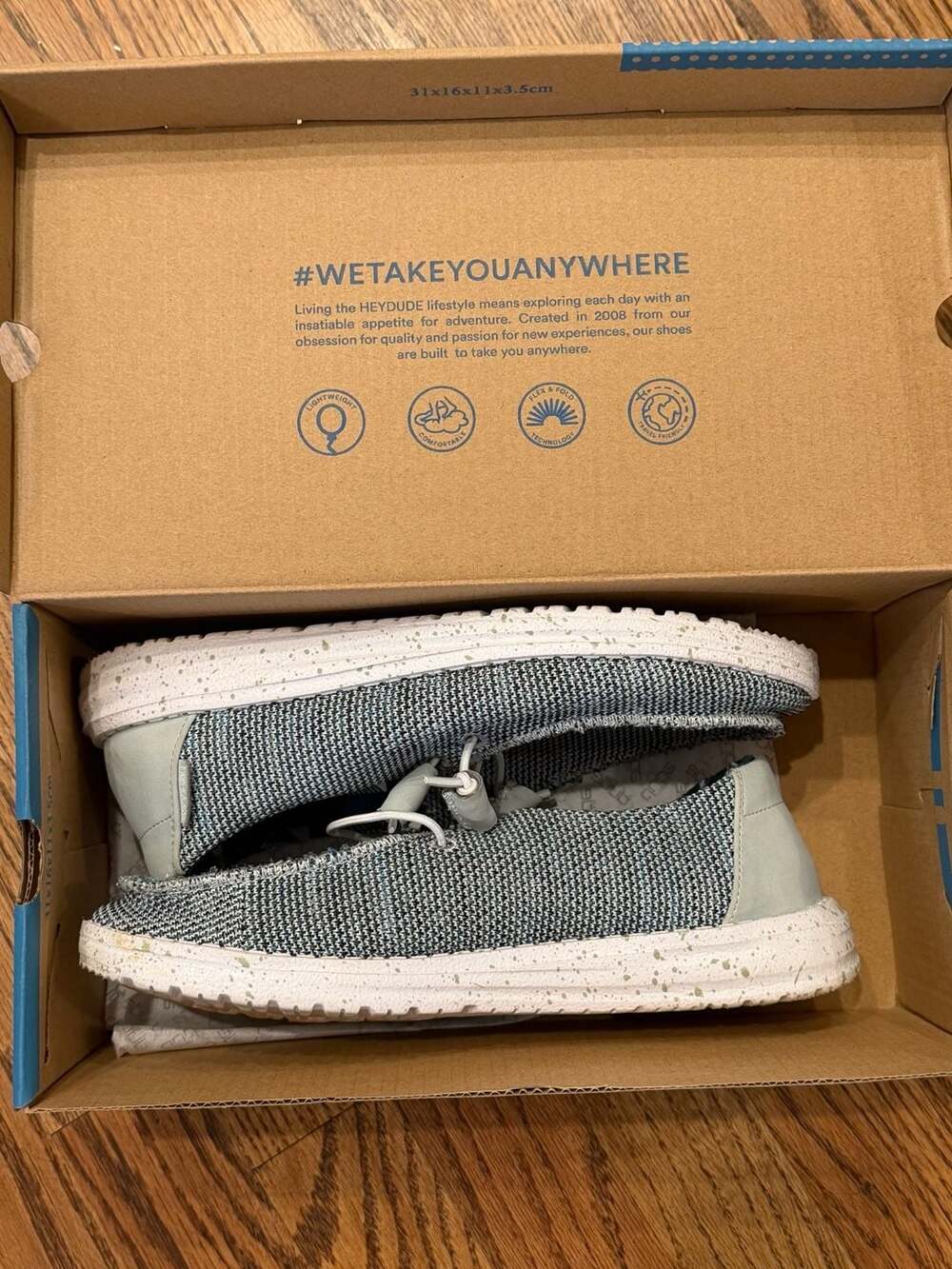 Hey Dude Wendy Youth Chambray Onyx Slip-On Casual Shoes